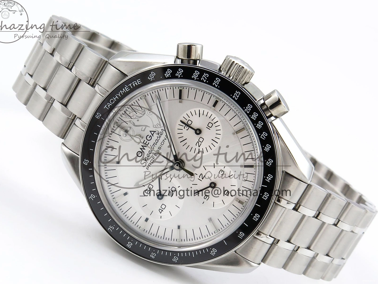 0302 Classic Speedmaster SS RMF Best Edition White Dial on SS Bracelet Lemania HW 7723